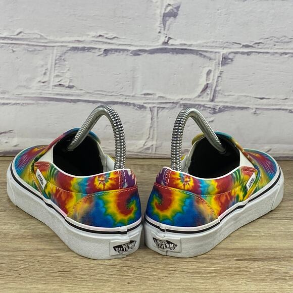 Vans Tie Dye Slip On Shoes Women's 6 Men's 4.5 Colorful Classic Skate Sneaker - Picture 4 of 9